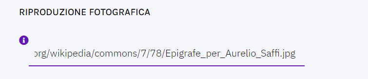 Inserimento del link alla foto
